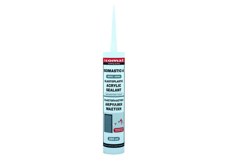 Ελαστοπλαστική Μαστίχη Ακρυλική Isomat Isomatic-A 280ml Λευκή