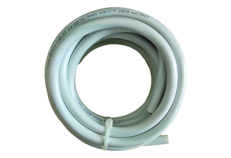 Καλώδιο Ρεύματος Λευκό E-Tec H05VV-F 300/500V 5m