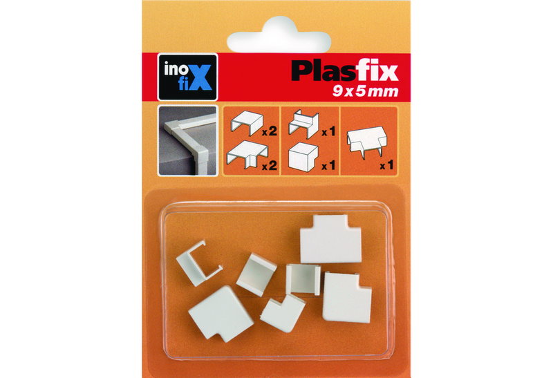 Ενώσεις Inofix Ανάμεικτες για Κανάλι Plasfix 9X5mm Λευκό