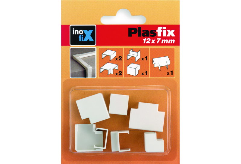 Ενώσεις Inofix Ανάμεικτες για Κανάλι Plasfix 12X7mm Λευκό