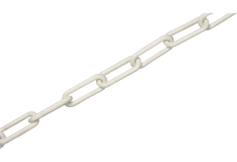 Αλυσίδα Πλαστική Lux 6X42mm Λευκή Καρούλι 30M