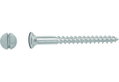 Ξυλόβιδα Lux Οβάλ Ορειχάλκινη Φρεζάτη 3.5X40mm Ασήμι 10 Τεμαχίων