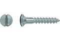 Ξυλόβιδα Lux Οβάλ Ορειχάλκινη Φρεζάτη 4X20mm Ασήμι 10 Τεμαχίων