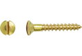 Ξυλόβιδα Φρεζάτη Οβάλ 3,5X20mm Χρυσή 80 Τεμάχια