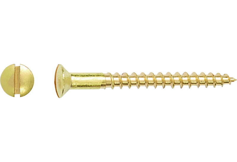 Ξυλόβιδα Φρεζάτη Οβάλ 5X40mm Χρυσή 40 Τεμάχια