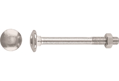 Καρόβιδα 8X0,8cm Γαλβανιζέ με Παξιμάδι Σετ 6 Τεμάχια