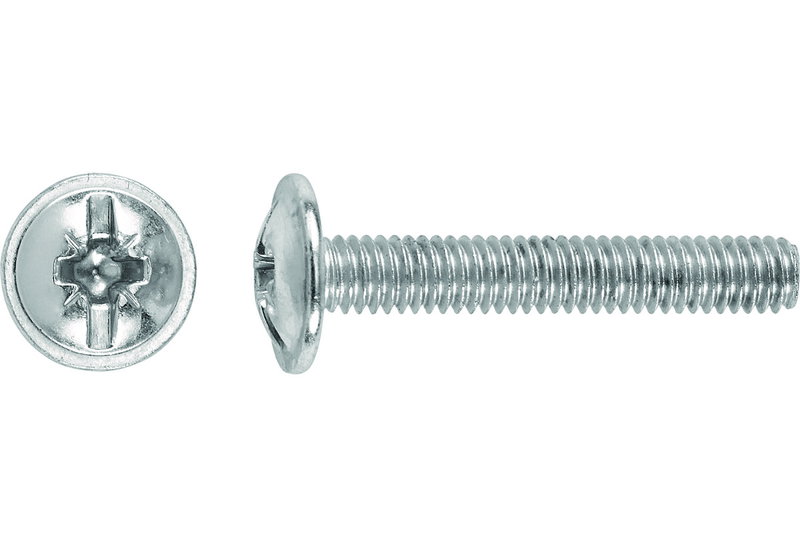 Βίδα Επίπλων με Πομπέ Κεφαλή 1,5X0,4mm Γαλβανιζέ Σετ 8 Τεμάχια