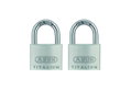 Λουκέτο Abus 64 Titalium 20X34mm 2 Τεμαχίων