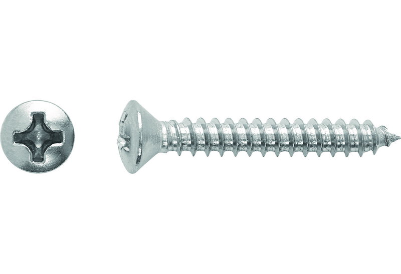 Βίδα Φρεζάτη Οβάλ 2,5X0,42cm Inox A2 Σετ 12 Τεμάχια