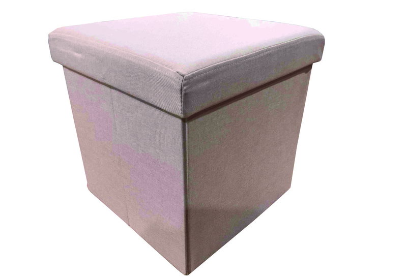 Σκαμπό με Αποθηκευτικό Χώρο Elle Μ38xΠ38xΥ38cm Ανοιχτό Ροζ