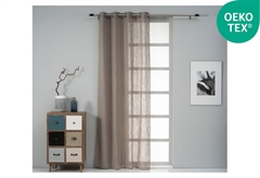 Κουρτίνα Easy Home Celeste 260x140cm Καφέ Γάζα με Τρουκς