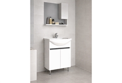 Έπιπλο Μπάνιου με Καθρέπτη & Ερμάριο Δεξιά Drop Mare 55cm Λευκό