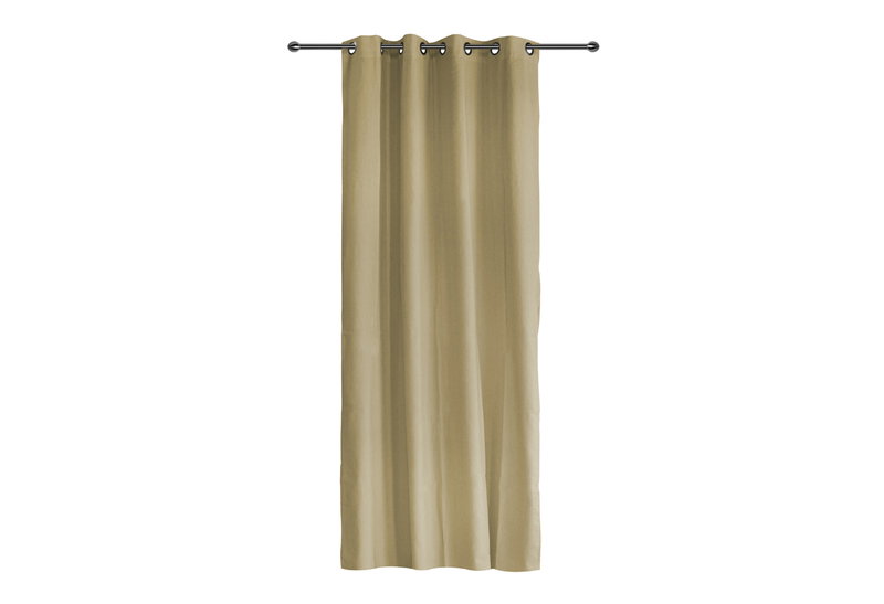 Κουρτίνα Easy Home Dione Paname 260x140cm Μόκα με Τρουκς