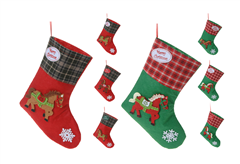 Χριστουγεννιάτικη Διακοσμητική Κάλτσα 20cm σε Διάφορα Σχέδια