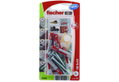 Βύσμα Ούπατ Fischer RB 8X40mm&Ξυλόβιδα 5X50mm&Αυτοκόλλητο 8 Τμχ