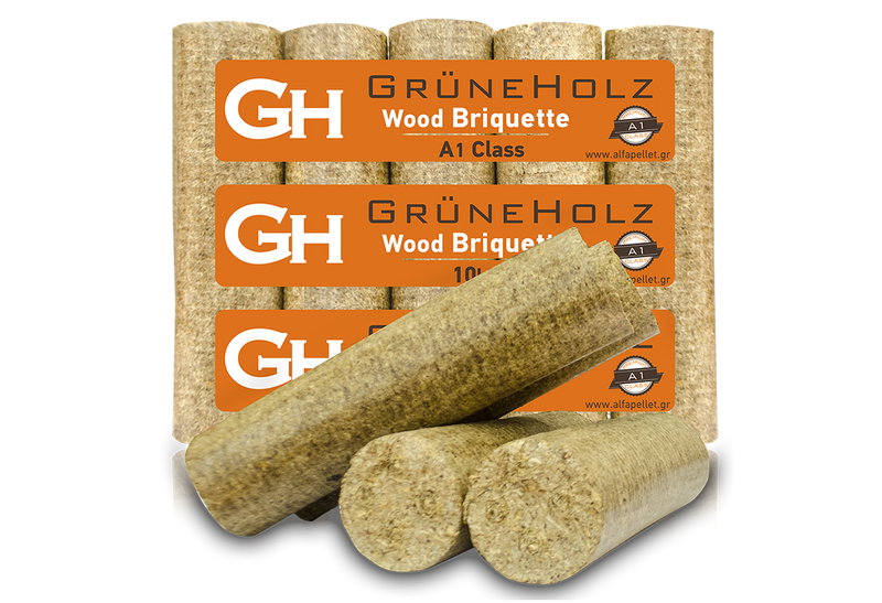 Μπρικέτα Ξύλου Gruneholz Σακί 10Kg