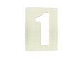 Αριθμός ''1'' Inox Ματ 6X8cm Αυτοκόλλητο