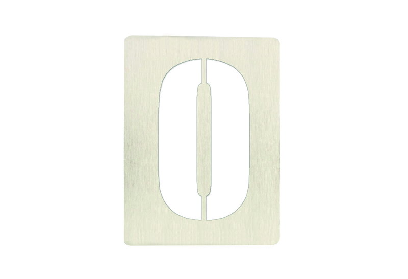 Αριθμός ''0'' Inox Mat 6X8cm Αυτοκόλλητο