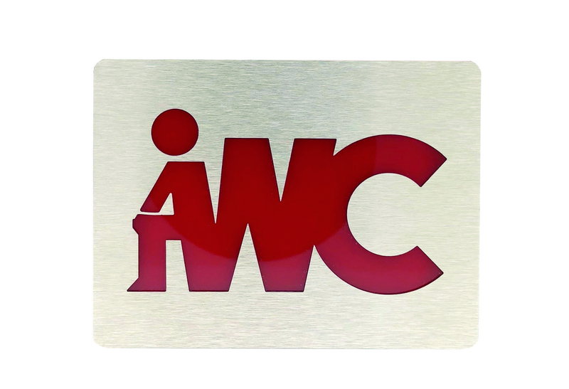 Πινακίδα Αυτοκόλλητη 6X8cm Inox Ματ Wc