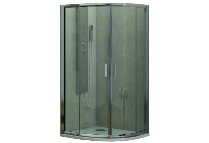 Καμπίνα Ντουσιέρας Areti 2 New 80X80X180cm Διάφανη