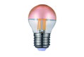 Λάμπα Led Filament Σφαιρική 4W E27 Καθρέπτης Χάλκινος