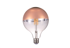 Λάμπα Led Filament Σφαιρική 7W E27 Καθρέπτης Χάλκινος