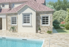 Επένδυση Τοίxου Πορσελανάτη Castra 60.5x15.5cm Γκρι