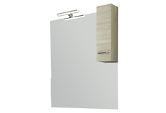 Καθρέπτης Επίπλου Μπάνιου Rubino Rovere Grigio 86cm με Δεξί Ερμάριο