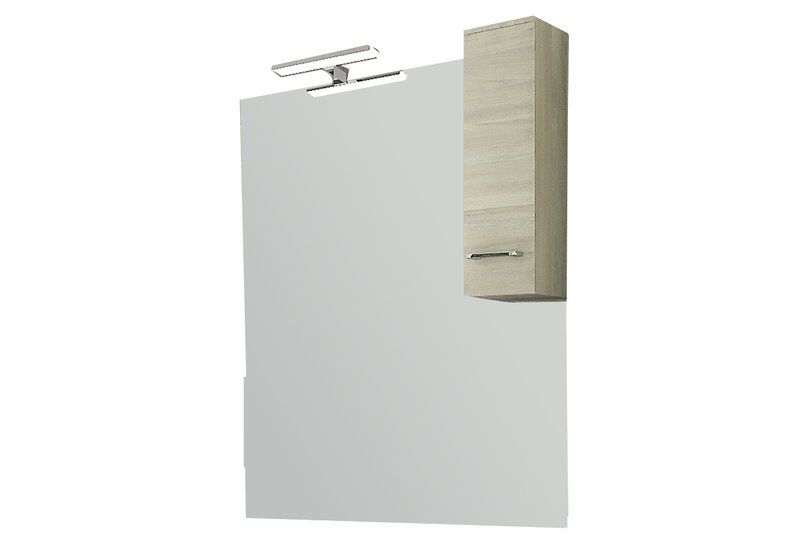Καθρέπτης Επίπλου Μπάνιου Rubino Rovere Grigio 86cm με Δεξί Ερμάριο