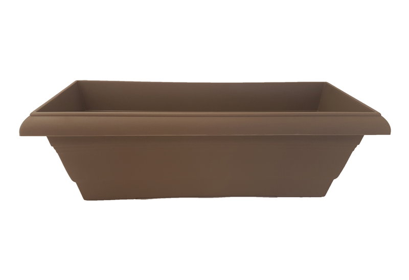 Ζαρντινιέρα Plastona Festone Μ58xΠ25xΥ20cm Καφέ Γκρι