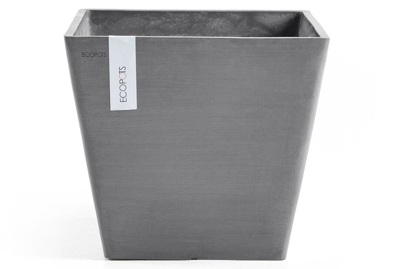 Γλάστρα Ecopots Roterdam Μ30xΠ30xΥ26.5cm Γκρι