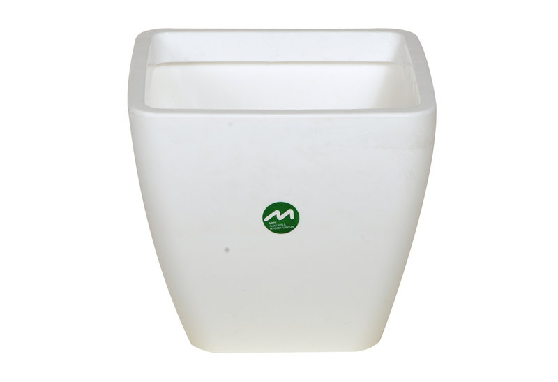 Γλάστρα Miltoplast Ios Μ18xΠ18xΥ15cm Λευκή