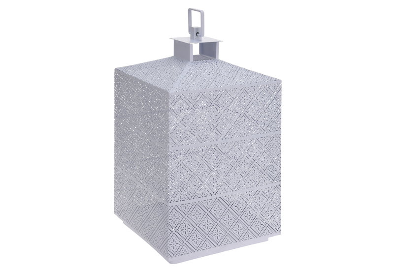 Φανάρι Μεταλλικό Λευκό 20X20X31cm
