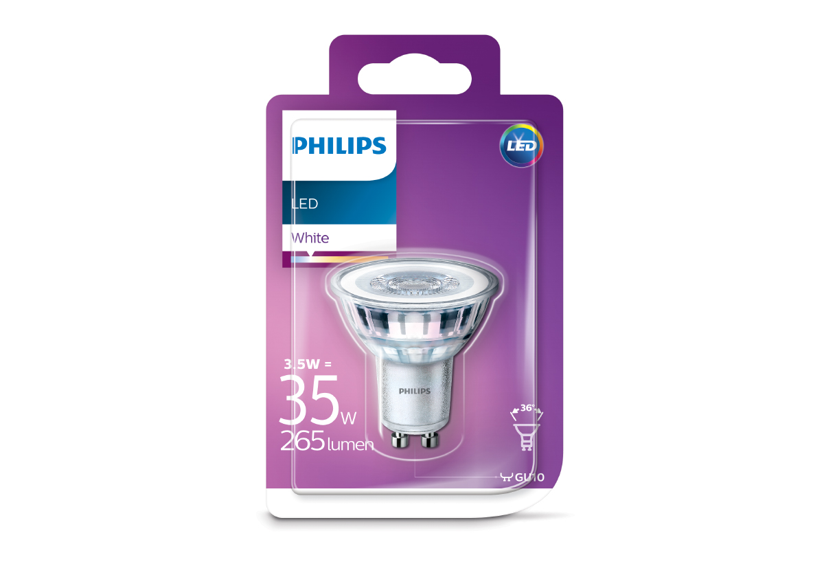 Λάμπα Led Philips Classic 3.5W GU10 Θερμό Φως | Praktiker