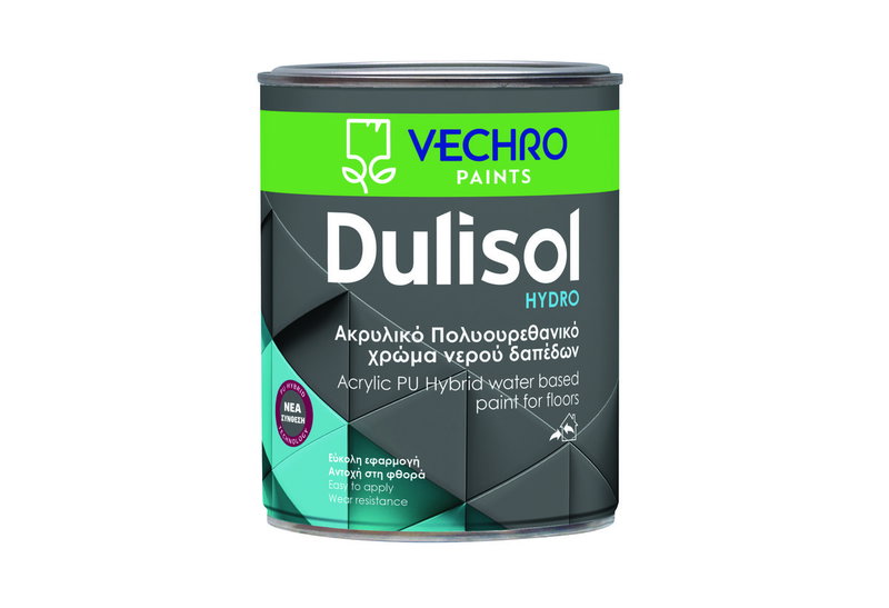 Χρώμα Δαπέδων Ακρυλικό Vechro Dulisol Hydro Σκούρο Γκρι 750ml
