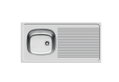 Νεροχύτης Pyramis International 100X50cm Inox με 1 Γούρνα