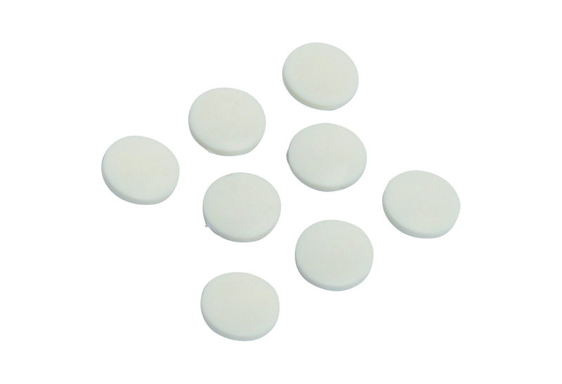Ολισθητήρας Πλαστικός Φ.18X5.5mm Λευκός Σετ 8 Τεμάχια