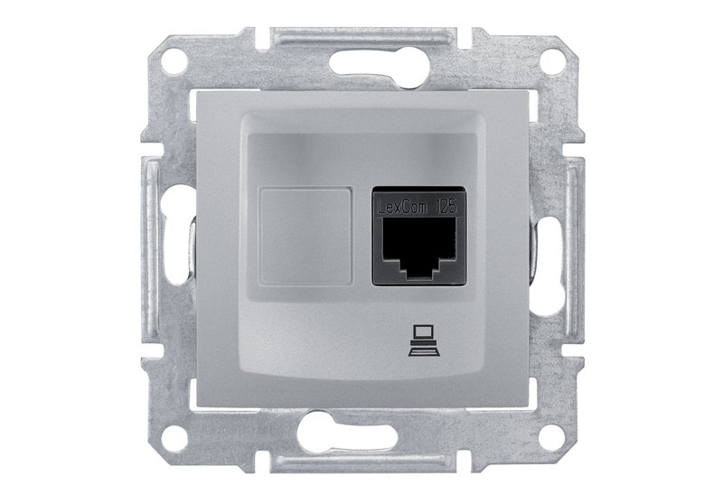 Schneider Sedna Πρίζα Δικτύου RJ45 Αλουμίνιο