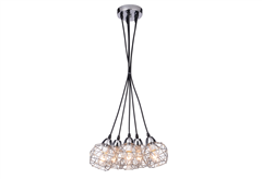 5/Φωτο Κρεμαστό Nadia 5xE14 40W Μπουκέτο Φ32Χ110cm