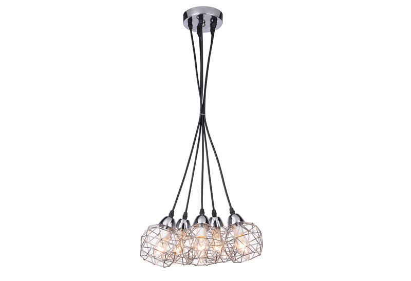 5/Φωτο Κρεμαστό Nadia 5xE14 40W Μπουκέτο Φ32Χ110cm