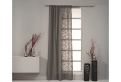 Κουρτίνα Easy Home Rope 270x140cm Γκρι με Τρέσα