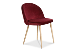 Καρέκλα Cloe M56xΠ48xY76cm Μπορντό