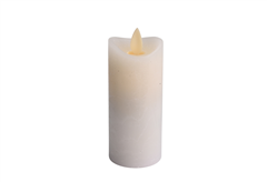 Χριστουγεννιάτικο Κερί Λευκό με Κινούμενη Φλόγα LED 5X11,5cm
