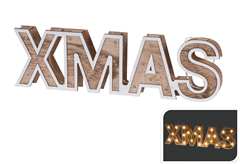 Χριστουγεννιάτικο Διακοσμητικό Xmas με 25 LED