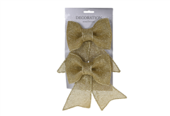 Χριστουγεννιάτικο Στολίδι Φιόγκος Χρυσός 18cm