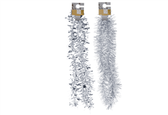 Γιρλάντα Tinsel Ασημί 180cm σε Διάφορα Σχέδια