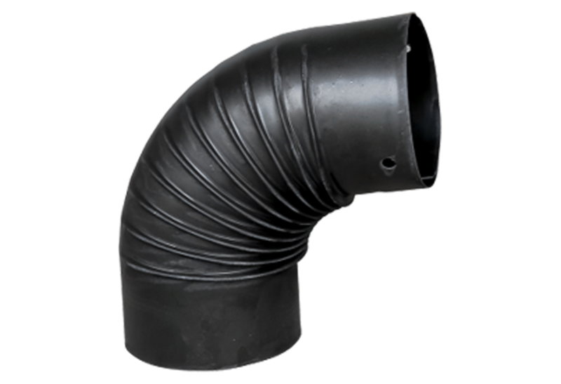 Γωνία Καπνοδόχου Linestoves Εμαγιέ Φ12cm Μαύρη