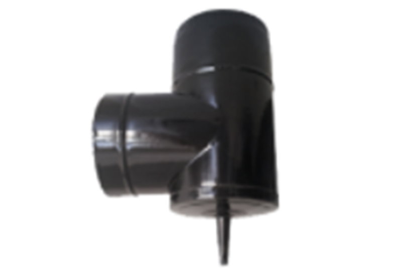 Ταφ Καπνοδόχων Linestoves Φ12cm Εμαγιέ Μαύρο