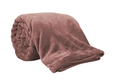 Κουβέρτα Fleece Flannel Διπλή 200X220cm Ροζ