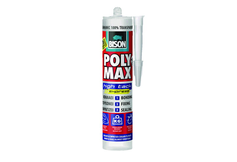 Κόλλα Bison Poly Max High Tack Crystal 300Gr